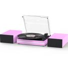 Leitor de vinil giratório Seasonlife Belt-Drive com alto-falantes sem fio rosa