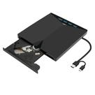 Leitor e Gravador de DVD Externo F3 7 em 1 USB 3.0 com Leitor de Cartão SD e Micro SD DVD-RW