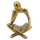Leitor Estatueta Decorativa Leitura Abstrata Homem que Lê Decoração Ornamento Elegante Estátua Pensador Thinker DOL