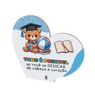 Lembrancinha Coração para Colorir Infantil Escola Volta às Aulas