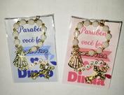 Lembrancinha dindo e dinda, kit com ele 2, 3, 4, 5 ou 6 unidades, lembrancinha para padrinhos de batizado e