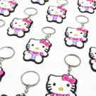 Lembrancinha Hello Kitty 10un Chaveiro Emborrachado Barato Tema Menina
