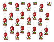 Lembrancinha Knuckles 10un Chaveiro Emborrachado Mimo Festa
