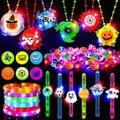 Lembrancinhas de festa de Halloween Malhaii 66 unidades Light Up para crianças Lembrancinhas de festa de Halloween Malhaii 66 unidades Light Up para crianças