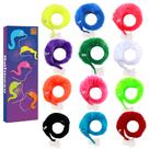 Lembrancinhas de festa Zalmoxe Fuzzy Worms para festa infantil (12 minhocas)