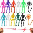 Lembrancinhas elásticas de Halloween Skeletons, 60 peças para crianças