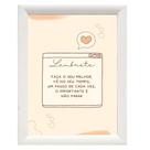 Lembrete "Faça seu melhor vá no seu tempo."Quadro Decorativo