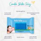 Lencinhos Toalhas Umedecidas Bebê Feliz 120 Unidades Ultra Combo 3 Unidades
