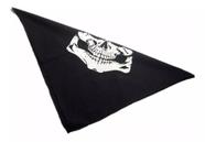Lenço Bandana Caveira Boca Motociclista Motoqueiro Preto