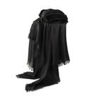 Lenço CaptainCrafts de algodão leve e linho para mulheres, preto