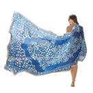 Lenço DANA XU Mulberry Satin Silk Floral Shawl para mulheres