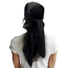 Lenço de cabeça de seda Bandana Mulberry Park Pure Silk 36 cm preto Lenço de cabeça de seda Bandana Mulberry Park Pure Silk 36 cm preto