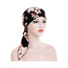 Lenço De Cabeça Floral Pré-Amarrado Para Quimioterapia, Turbante Elástico Macio, Hijab E Touca De