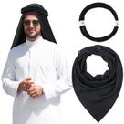 Lenço de cabeça Holberry Arab Shemagh Muslim Keffiyeh Black