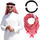 Lenço de cabeça Holberry Arab Shemagh Muslim Keffiyeh Red