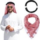 Lenço de cabeça XGOPTS Arab Keffiyeh Muslim Head Wrap para homens