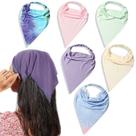 Lenço de cabelo, bandana Vercret, pacote com 6 para mulheres com clipes