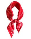 Lenço de cabelo de seda, lenço de cabeça quadrado 70x70cm para mulheres/homens, vermelho