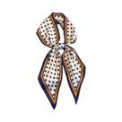 Lenço De Cabelo Feminino De Seda Luxuosa, Faixa De Cabelo Longa E Elegante, Design De Fita De Marca,