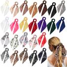 Lenço de cabelo Scrunchies Yuxung, 24 peças, gravatas-borboleta, cetim Lenço de cabelo Scrunchies Yuxung, 24 peças, gravatas-borboleta, cetim