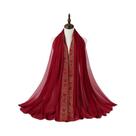 Lenço De Chiffon Com Renda Para Mulheres, Hijab Islâmico, Cobertura De Cabeça Muçulmana