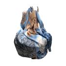 Lenço de primavera feminino design de luxo material de poliéster lenço suave xale lenço de praia