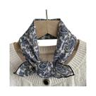 Lenço De Seda Boêmio Feminino Com Estampa Floral Para Primavera E Verão, Bandana Pequena Versátil