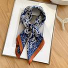 Lenço De Seda Com Estampa Paisley Para Mulheres, Design Luxuoso, Pequeno, Quadrado, Fino, Protetor