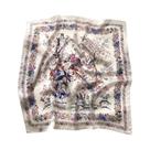 Lenço De Seda Com Padrão De Folhas De 70cm Para Mulheres, Bandana Versátil, Acessório Para Cabeça E Lenço De Seda Com Padrão De Folhas De 70cm Para Mulheres, Bandana Versátil, Acessório Para Cabeça E
