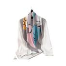 Lenço De Seda Feminino De 90cm Com Estampa Em Sarja, Xale, Bandana Para Cabelo, Lenço De Cabeça,