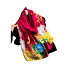 Lenço De Seda Feminino De Verão 180x90cm, Xale Luxuoso E Macio, Estola De Praia, Bandana Feminina