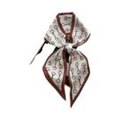 Lenço De Seda Longo Com Estampa Floral Para Mulheres, Fita Para Cabelo, Laço Para Pescoço, Acessório