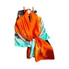 Lenço De Seda Luxuoso Feminino 180x90CM Estampa Fashion Xale Longo Protetor Solar Para Praia