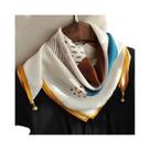 Lenço De Seda Luxuoso Feminino Com Fecho Magnético, Estampado, Quadrado, Para Outono E Inverno, Lenço De Seda Luxuoso Feminino Com Fecho Magnético, Estampado, Quadrado, Para Outono E Inverno,