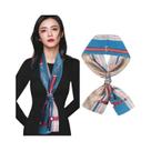 Lenço De Seda Luxuoso Para Mulheres 15x145cm, Xale Casual De Moda, Bandana Hijab