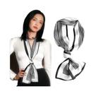 Lenço De Seda Luxuoso Para Mulheres 15x145cm, Xale Casual De Moda, Bandana Hijab