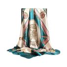 Lenço De Seda Luxuoso Para Mulheres 90x90cm, Estampado, Grande, Acessório De Cabelo Designer