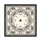Lenço de seda maitê paisley branco e preto