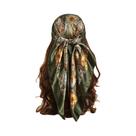 Lenço De Seda Satin Com Estampa Paisley Boêmia Para Mulheres, 90cm, Hijab, Bandana, Lenço De Cabeça