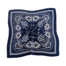 Lenço De Seda Satin Vintage Paisley 70x70 Estilo Europeu-Americano Com Design Floral