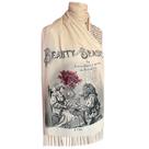Lenço de xale Universal Zone Beauty and the Beast. Roupa estudiosa, cachecol literário, lenço de livro. Rosa vermelha.