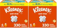 Lenço facial Kleenex Antiviral de 3 camadas 330 folhas