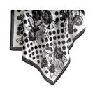 Lenço Feminino De Seda Sintética Com Estampa Floral De Bolinhas 68cm Moda Primavera Outono, Xale E