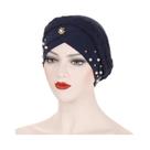 Lenço Hijab Multicolorido Com Contas Para Mulheres Muçulmanas, Turbante Instantâneo