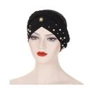 Lenço Hijab Multicolorido Com Contas Para Mulheres, Turbante Instantâneo Para Abaya