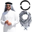 Lenço Hoolerry Arab Shemagh Muslim Keffiyeh Head Wrap preto