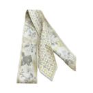 Lenço Longo De Cetim Estampado Feminino, Faixa De Cabelo Fina, Laço De Pescoço, Acessório Para Bolsa