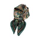 Lenço Quadrado De Cetim Com Estampa De Lótus Para Mulheres, Moda Primavera Verão, Bandana Para a