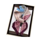 Lenço Quadrado De Cetim Floral Luxuoso Para Mulheres, Hijab Elegante, Lenço De Pescoço, Faixa De