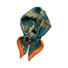 Lenço Quadrado De Cetim Luxuoso Para Mulheres, Elegante, Respirável, Decorativo, Hijab, Bandana,